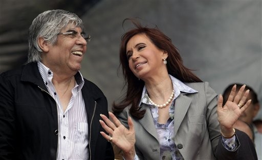 Hugo Moyano y Cristina Kirchner