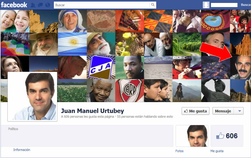 Portada del Facebook de Urtubey